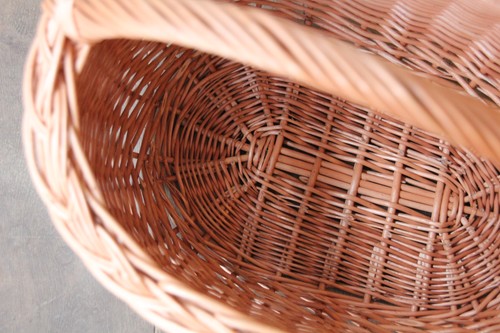 ポーランド製東欧のかご柳ワンハンドルbigバスケット