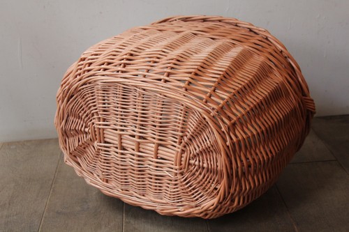 ポーランド製東欧のかご柳ワンハンドルbigバスケット