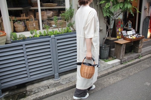 柳の内布付きワンハンドルかごバッグ
