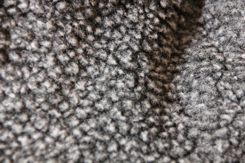 柳とボアの巾着かごバッグ