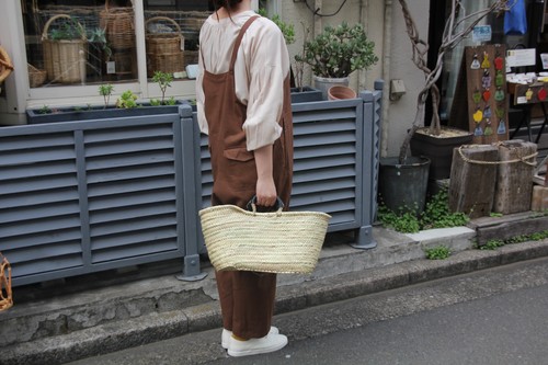 ヤシゴートレザーハンドルマルシェバッグ